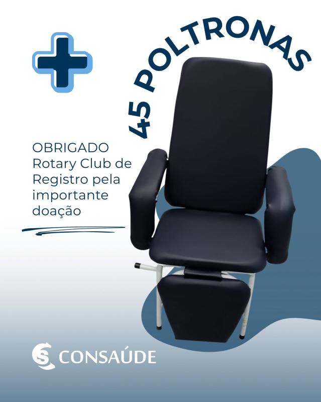 HRLB recebe doação do Rotary Club de Registro de 45 poltronas para acompanhantes
